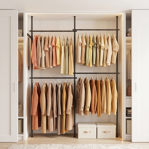 Clothes rail floor ceiling - clothes,