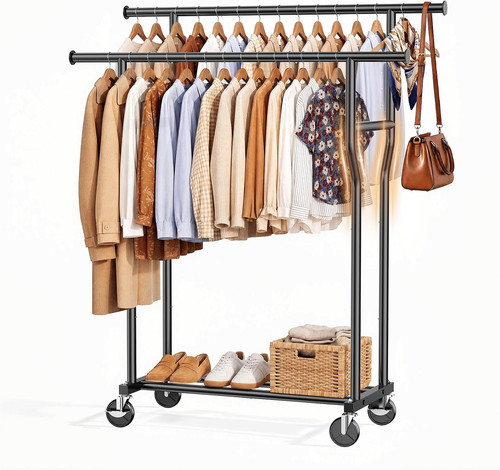 Clothes rack double rods - double,